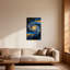 Paysage et nature galaxie spirale bleu or étoiles cosmos-44732027