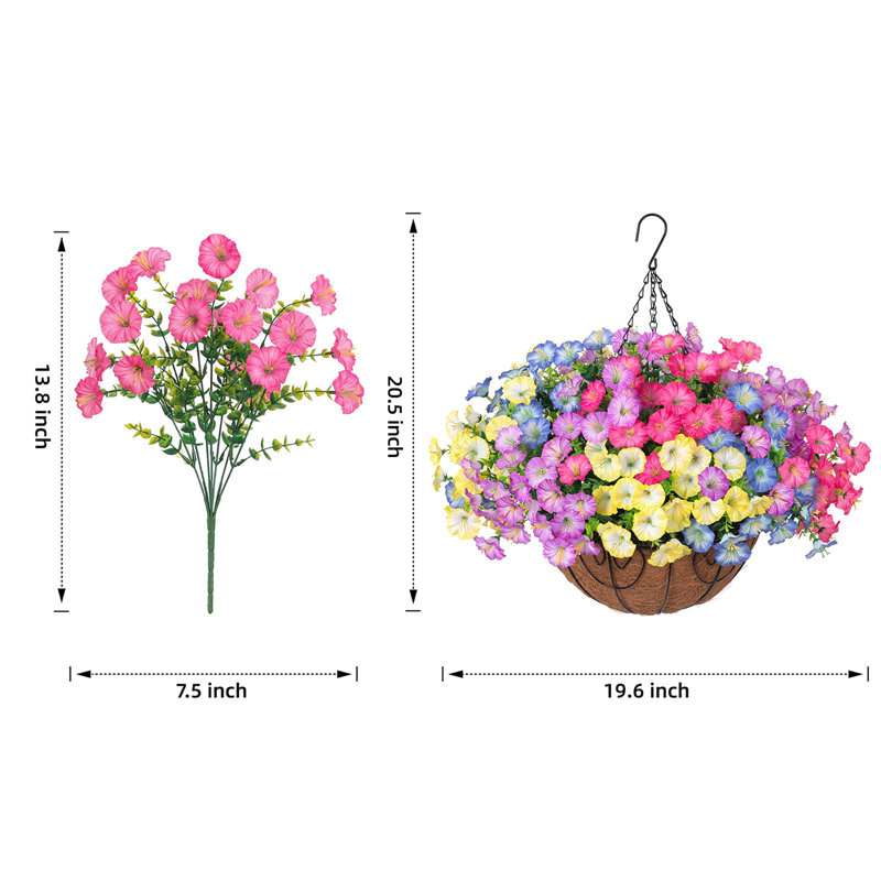 Panier à fleurs artificiel suspendu Eucalyptus, 4 Multicolor