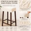 Ensemble de 4 housses de tabouret de bar en jacquard extensible