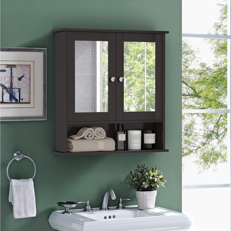 Rangement pour salle de bain Leshanti, Brun
