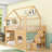 Wooden House Bed With LED Light-1815051002