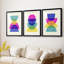 Bright Stack I - Impression personnalisée de qualité supérieure avec cadre mat - 3 pièces-851785471