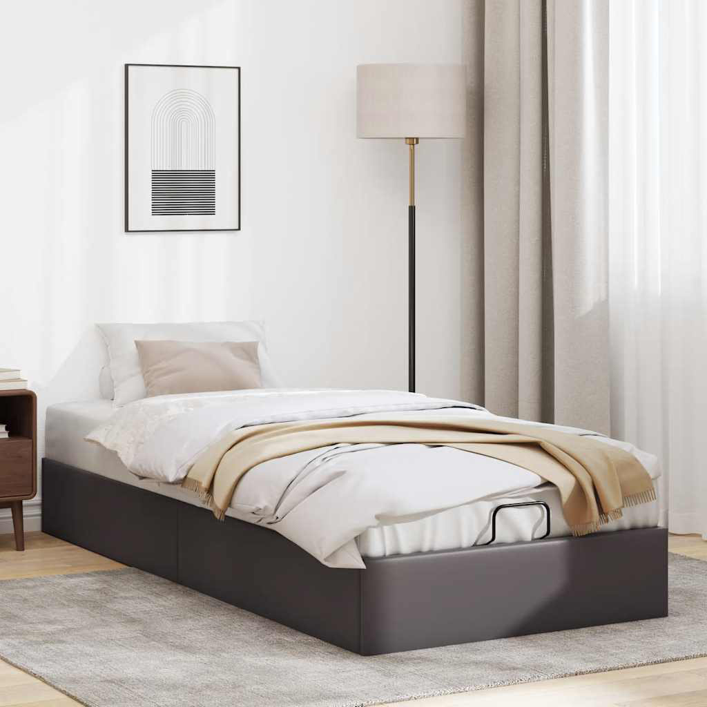 Vidaxl Ottoman-Bett Ohne Matratze Weiß 90X190 Cm Kunstleder