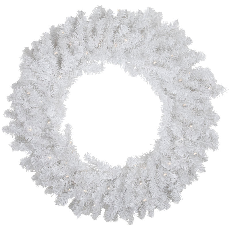 Couronne de Noël artificielle 30 po avec lumières DEL claires