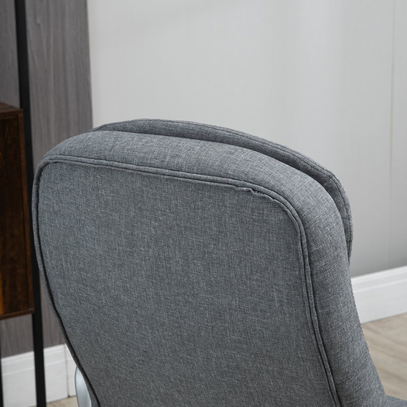 Fauteuil de bureau confortable - gris, hauteur réglable, ordinateur avec rembourrage épais et siège lombaire gris, mise à niveau des caractéristiques de bien-être