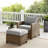 Wicker Outdoor Lounge Chair with Ottoman-368967834-368967828