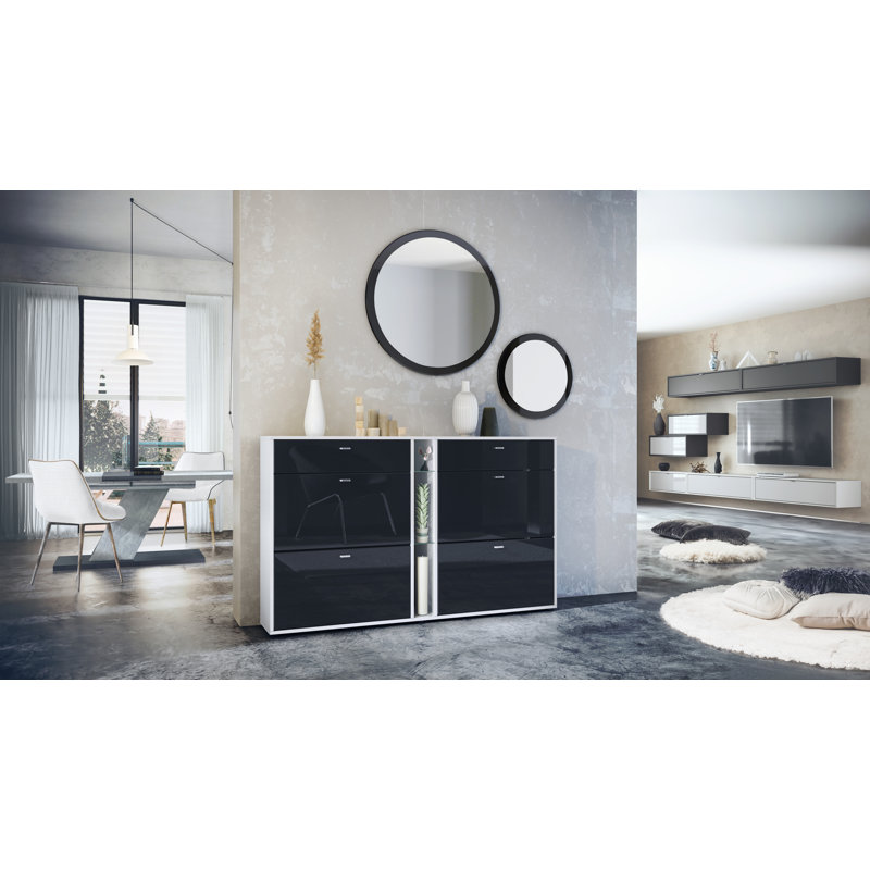 Rodrique Hall Tree 28cm Wide, Matt white/Black