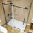 60" W X 36" D X 72" H Frameless Rectangle Sliding Shower Enclosure With 5/16" Clear Tempered Glass-124009963