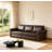 Chesterfield King Pull Out Sofa Bed, 3-In-1 Faux Leather Convertible Sleeper With Nailhead Trim & Rolled Arm, Multi-Functional And Stylish-66163224