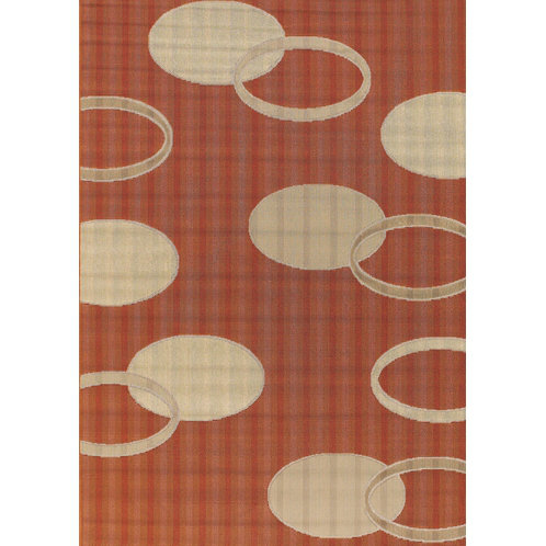 Tapis intérieur / extérieur en polypropylène géométrique tissé à la machine Walmsley, Rectangle 5 pi 2 po x 7 pi 5 po