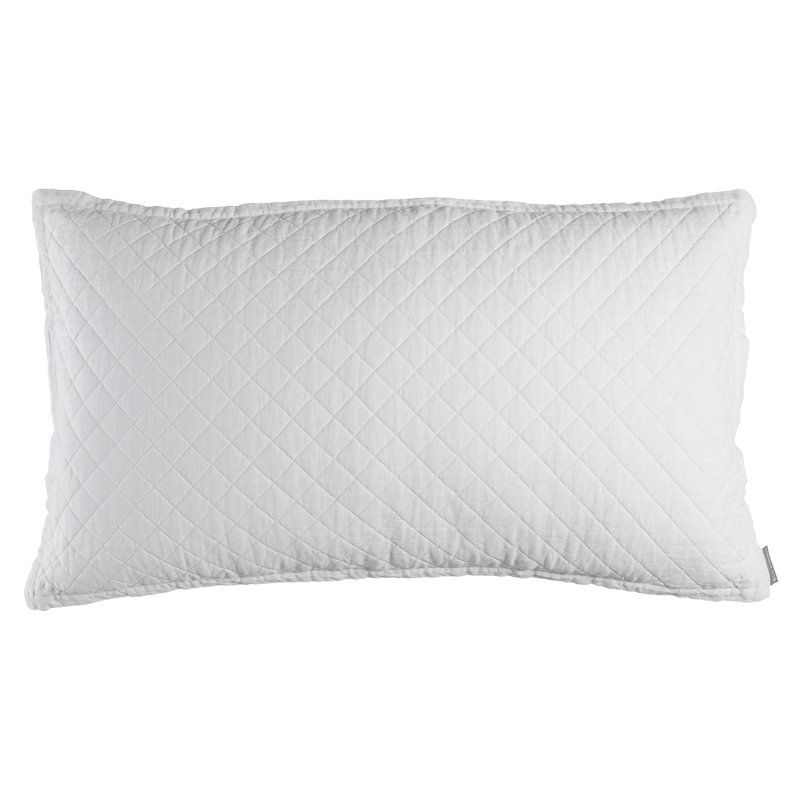 Emily Linen Lumbar Pillow Cover & Insert, White, 20" x 36"