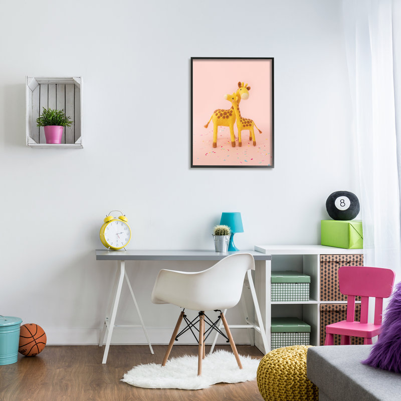 Au-592-Giclée rose pastel, Giclée encadrée noir minuit, H 30 po x l 24 po x P 1,5 po