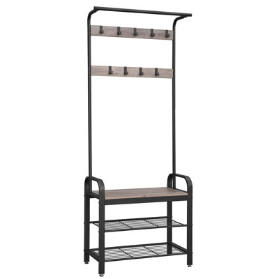 Portemanteau avec banc et rangement pour chaussures