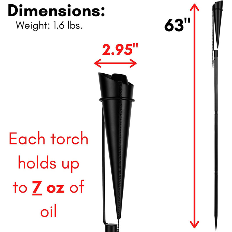 18.9'' Metal Tiki Torch