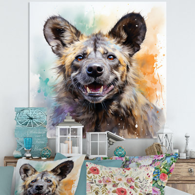 African Brown And Green Hyena Haven Hunt - Other Animalsmetal Wall Art