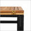 Table de bar 5 pièces à hauteur de bar en bois d'acacia et quatre tabourets avec coussins, table de salle à manger en osier de rotin PE de jardin, plateau de table pliable, ensemble bistro pour repas, meubles de patio toutes saisons