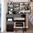 Spacious 37-Inch Vanity Table with Touch-Control LED Mirror, High-Capacity Storage, and Comfortable Cushioned Stool for Large Spaces-19439267