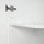 Grande armoire de rangement avec trois tiroirs pour salle de bain / bureau, blanc