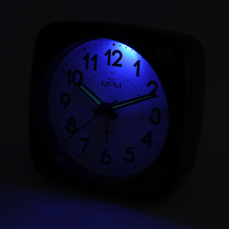 Quartz movement / Crystal Alarm Tabletop Clock, Black