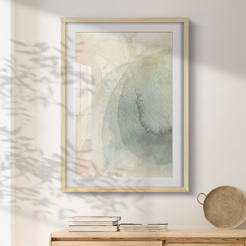 «Softwash Abstract I», impression encadrée, Naturel