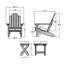 Chaise Adirondack en plastique avec table Anette-27118124