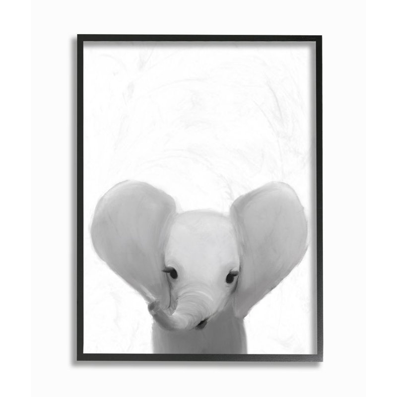 Décoration murale Schutt, bébé éléphant, enfants, H 14 po x l 11 po x P 1,5 po, Estampe numérique Farmhouse