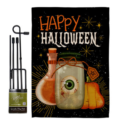Ensemble de drapeaux en polyester H 18,5 po x l 13 po Spooky Eye