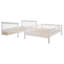 Lit superposé blanc au-dessus d'un escalier pour chambre à coucher, quatre compartiments de rangement, conception divisible, escalier sécuritaire, garde-corps, matelas non inclus