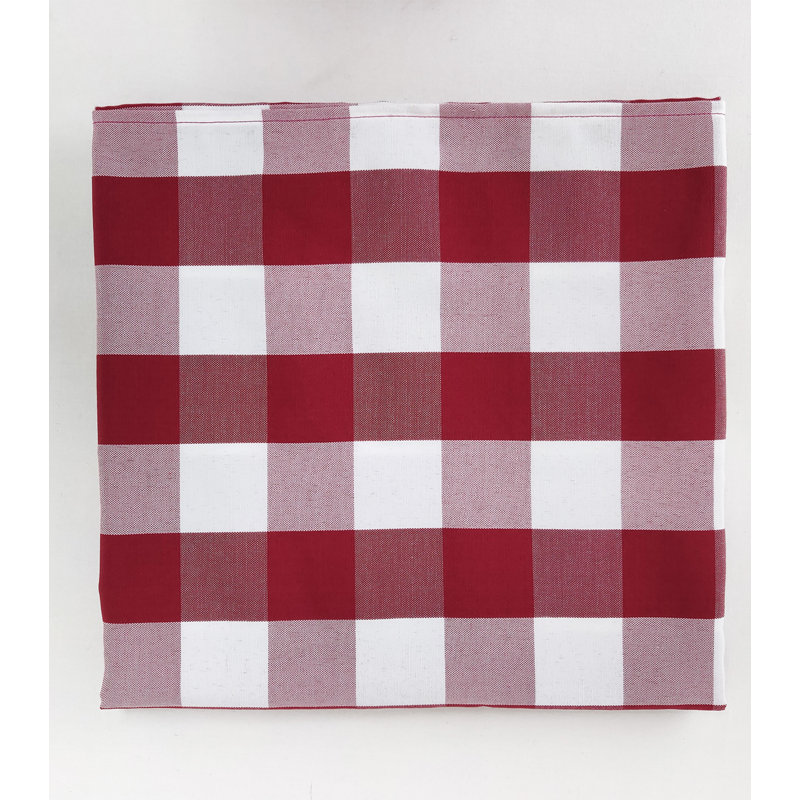 Kerstine Polyester Checkered Rectangle Napkin, Red