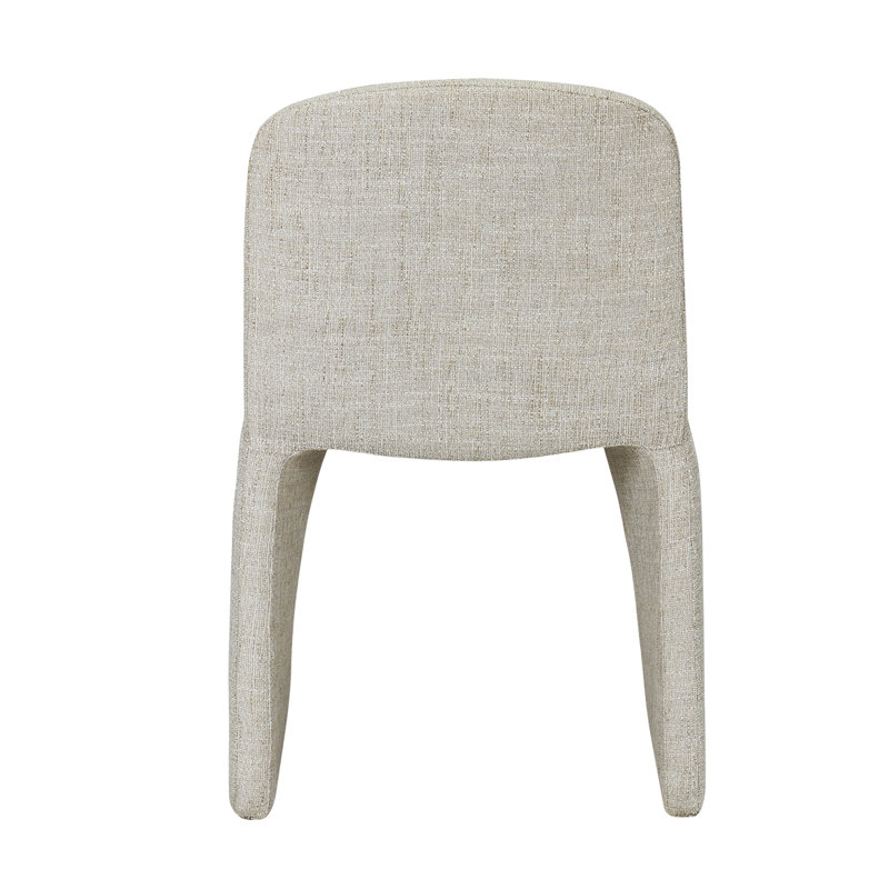 Ella Upholstered Dining Chair, Heather Beige Basketweave