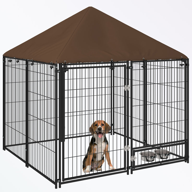 Cage pour chien avec cadre en métal