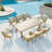 Rectangular Outdoor Dining Set with Cushions-153854758-152097780