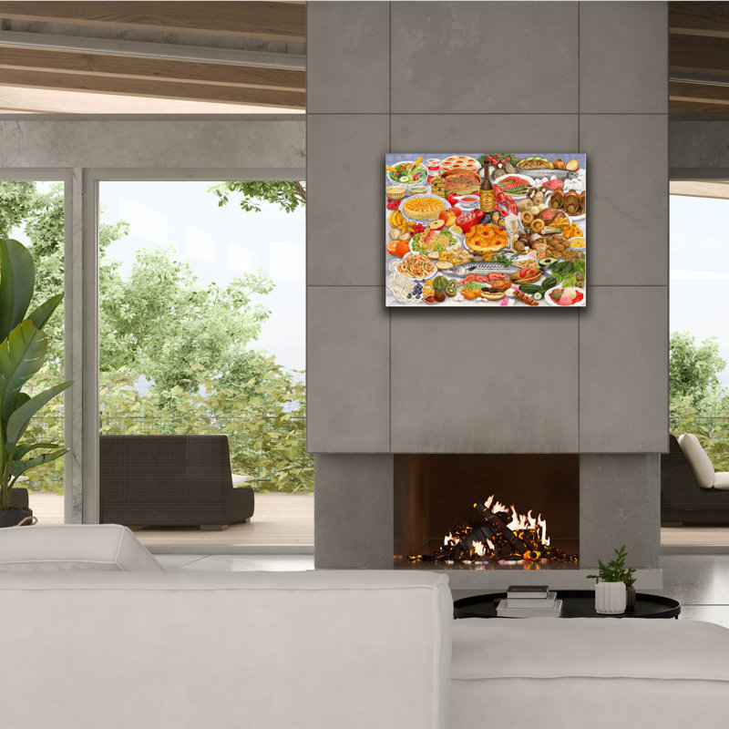  «Edible Alphabet» par Gale Pitt, art mural sur toile, 34 po x 26 po, H 26 po x l 34 po