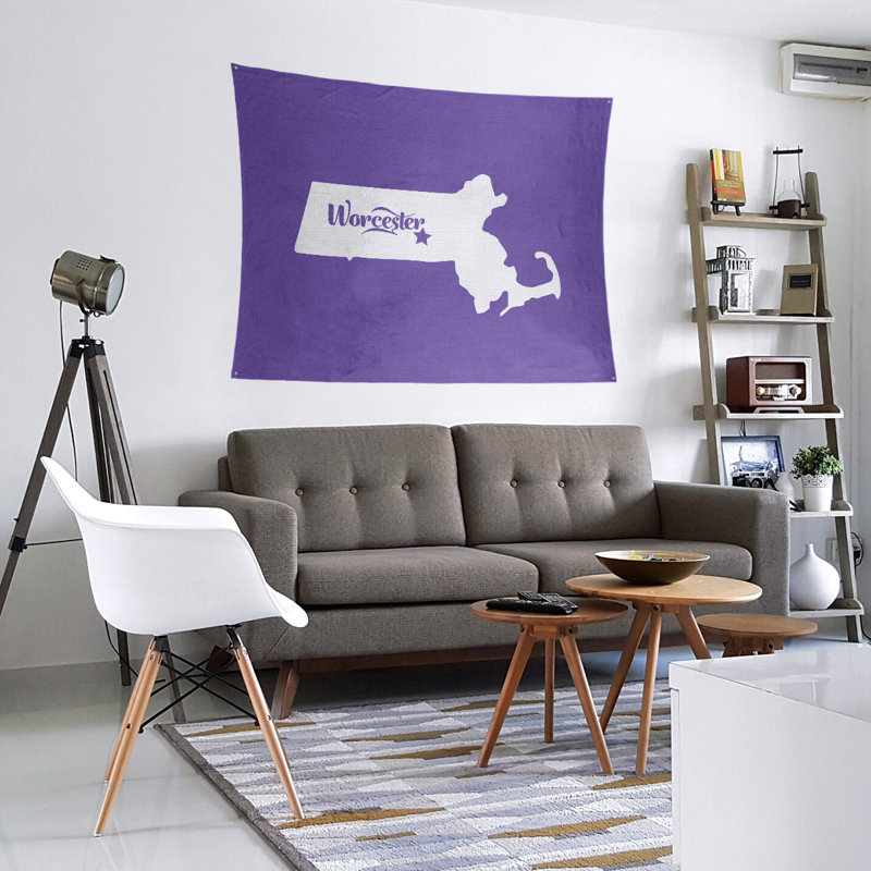 Tapisserie murale Worcester, Massachusetts, H 51 po x l 60 po, Mauve