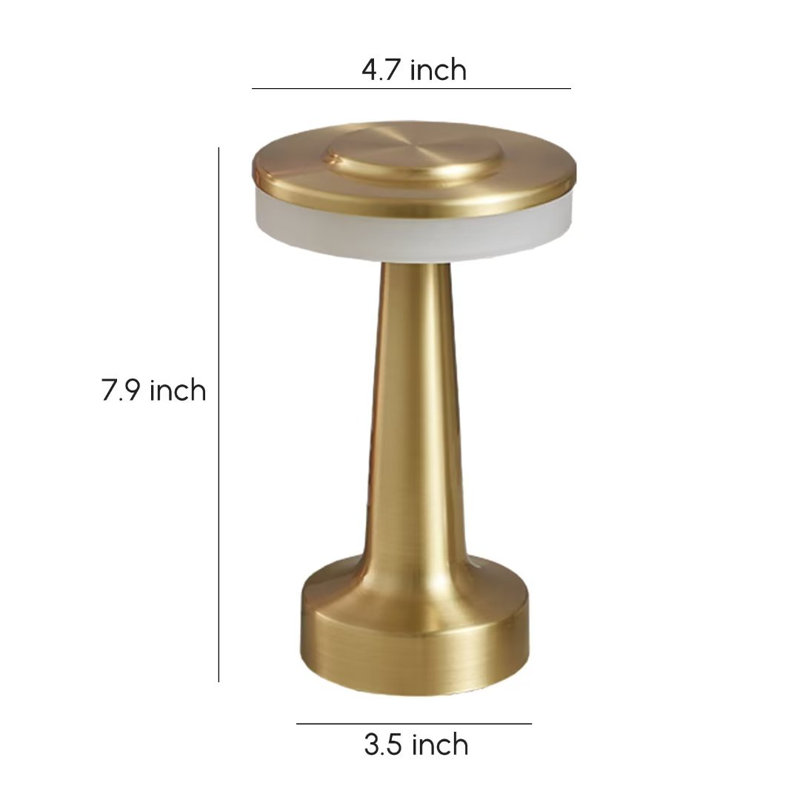 Caidenlee Portable LED Desk Lamp 3-Levels Brightness Touch Sensor Control Night Light Touch Sensor Control, Gold