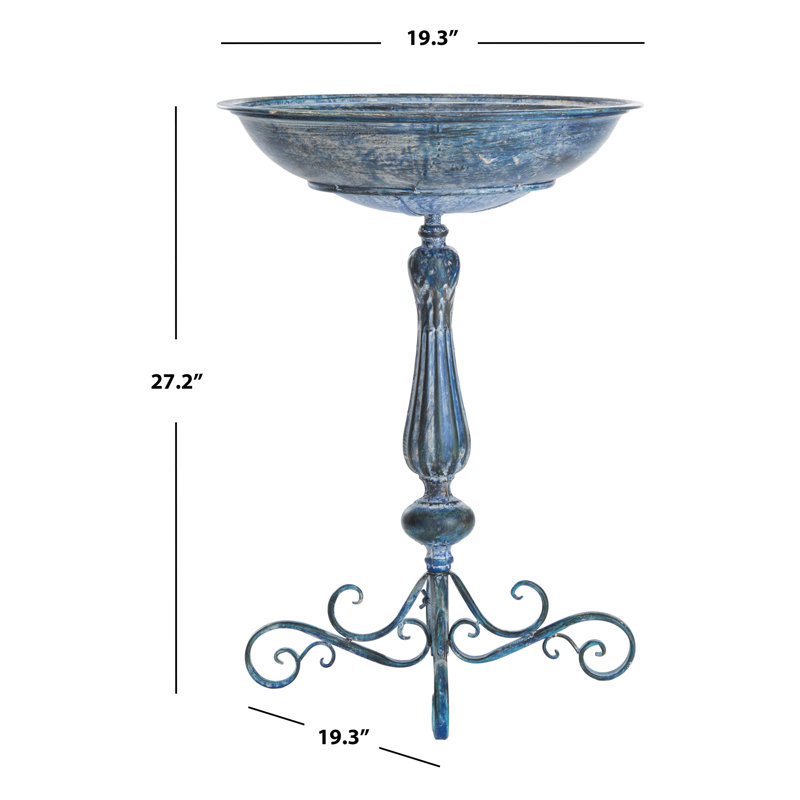 Orian Bird Bath, Mossy Blue