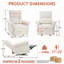 Fauteuil inclinable manuel en cuir synthétique