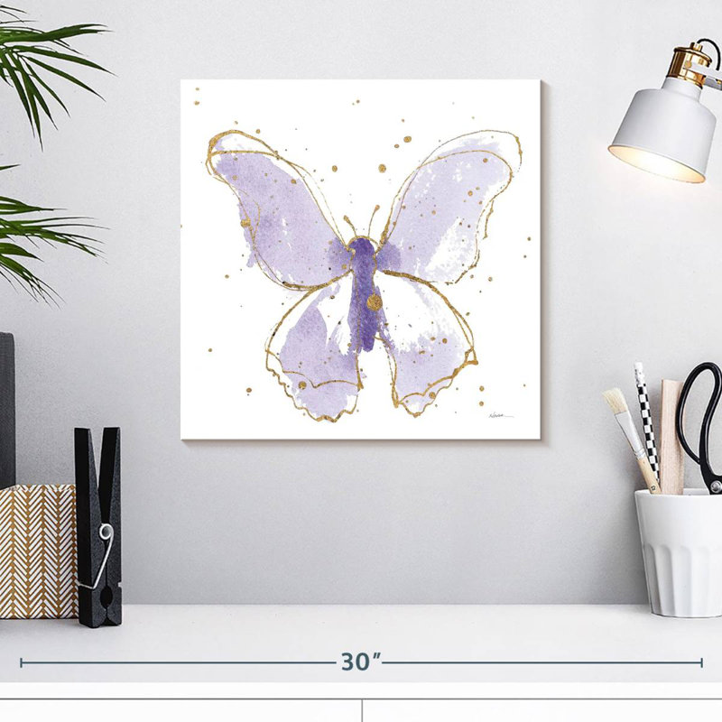 Papillons dorés lavande Brampt, H 16 po x l 16 po