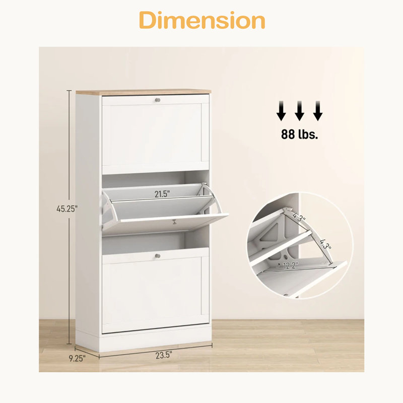 Petite armoire de rangement, armoire de rangement pour chaussures, armoire de rangement dissimulée pour chaussures