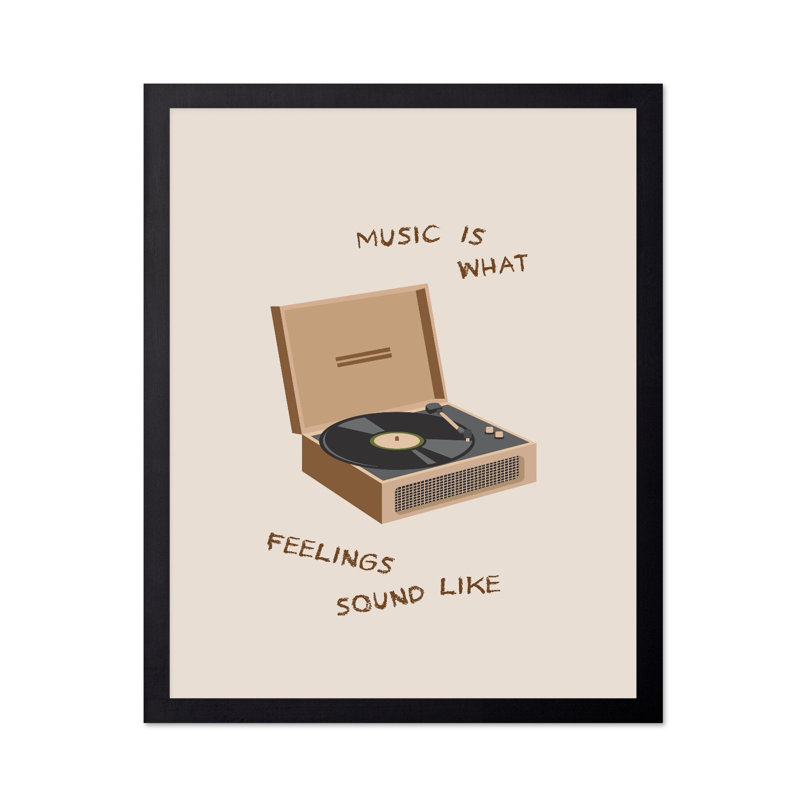 What Feelings Sounds Like No1, Black Framed, Poster, 12"H x 16"W