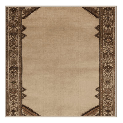 Machine Washable Persian Brown Area Rug