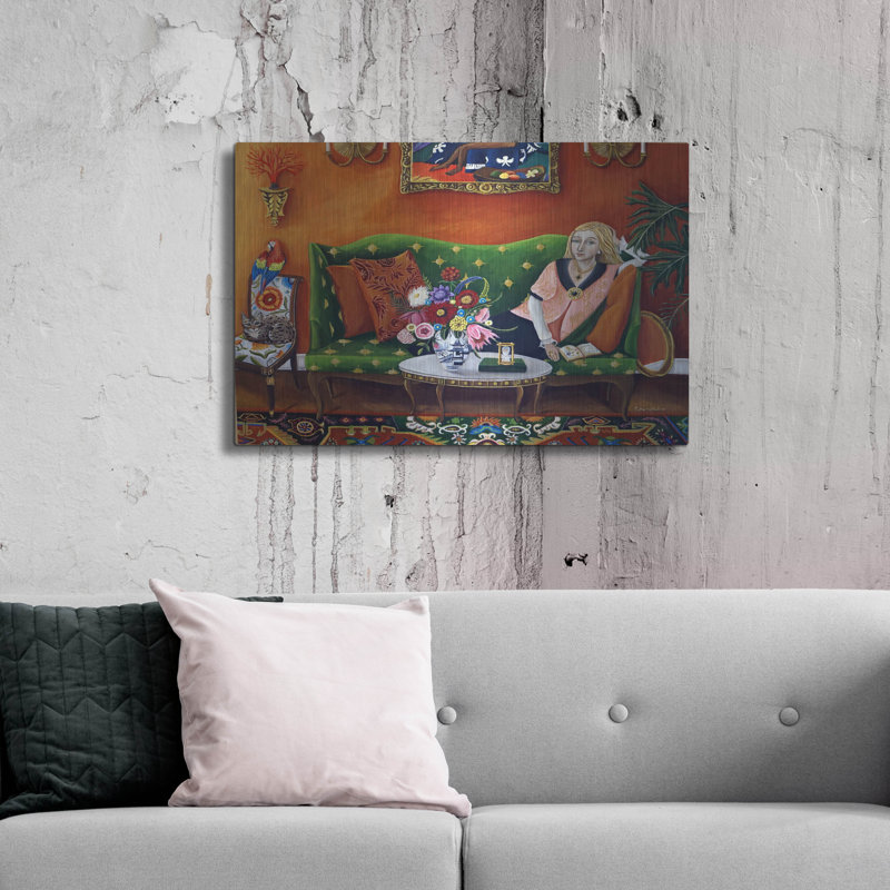 «Keep the Flowers Good» par Catherine A Nolin, art mural en métal, H 24 po x l 36 po