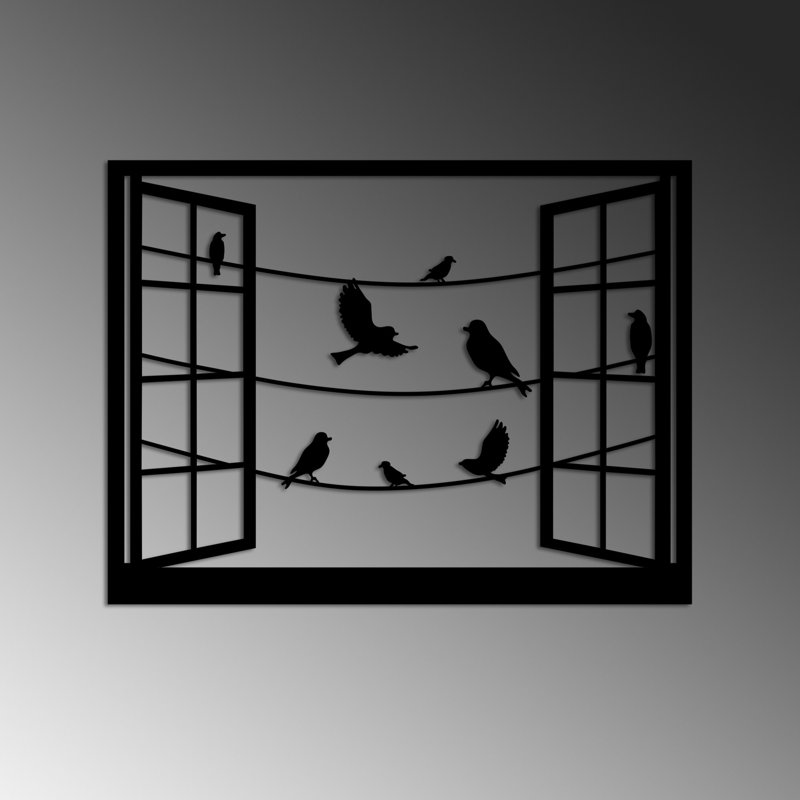 Stylish Decorative Metal Wall Accessory, Black, 19.7 x 15.0 inches | 100% Durable Metal, Thickness: 0.06 inches | Easy Wall Mount Design, Perfect for Living Room, Office, or Entryway Decor, Unique Home Accent