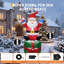 6ft Inflatable Santa Claus on Gift Box – Outdoor Christmas Yard Decoration for Lawn & Garden, Height 180cm