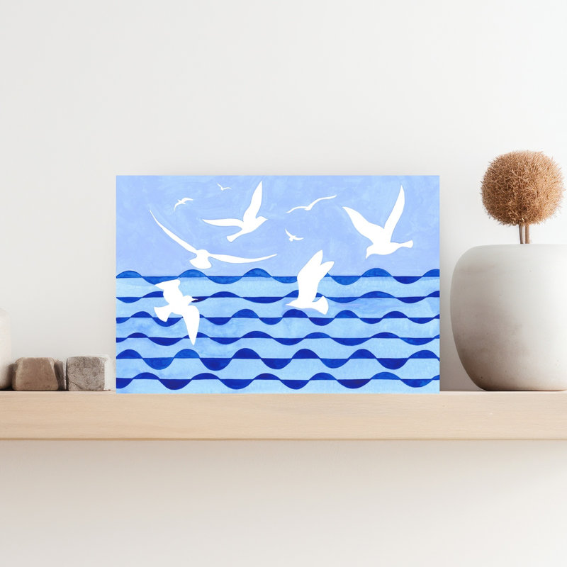 Seagulls In Flight by Isabelle Brent - Wrapped Canvas Print, 30.48 cm H x 45.72 cm W