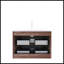 Meuble-lavabo mural flottant avec lavabo blanc Carrara et 2 tiroirs, grain de bois rétro, pré-assemblé-1706472565
