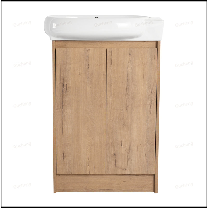 Meuble-lavabo à fermeture en douceur 23 po avec lavabo, Naturel