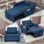 Upholstered Convertible Backrest Single Sofa Bed Accent Chair-486721163