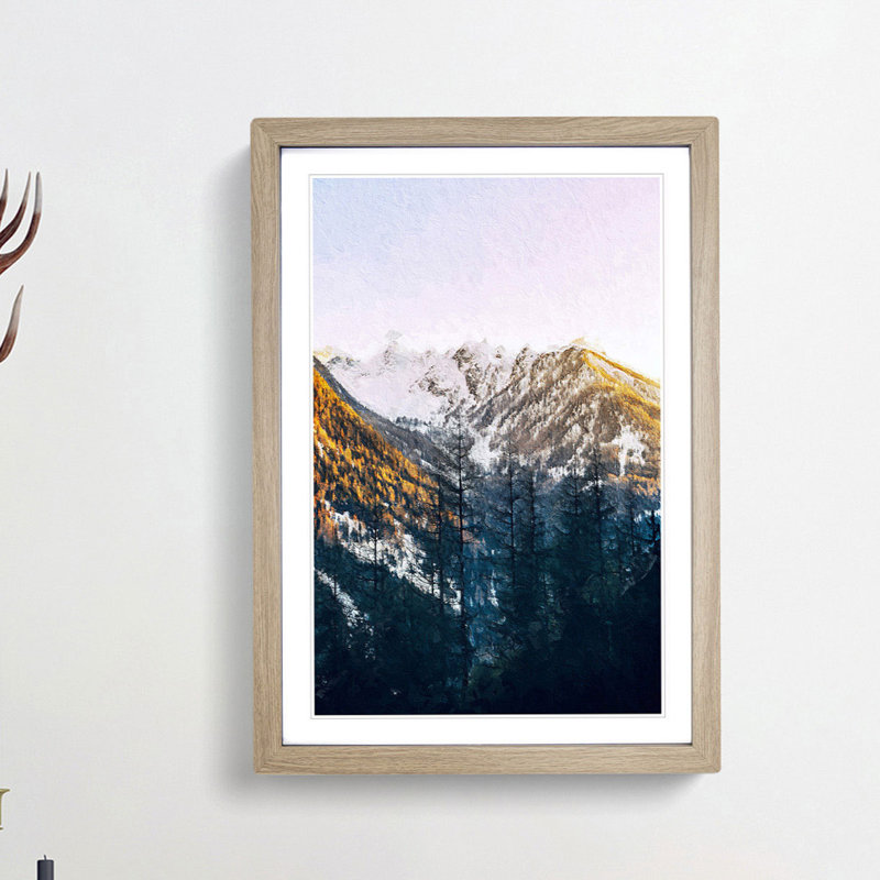 Tall Trees - Picture Frame Painting Print, Oak Framed, 36cm H x 27cm W x 2cm D