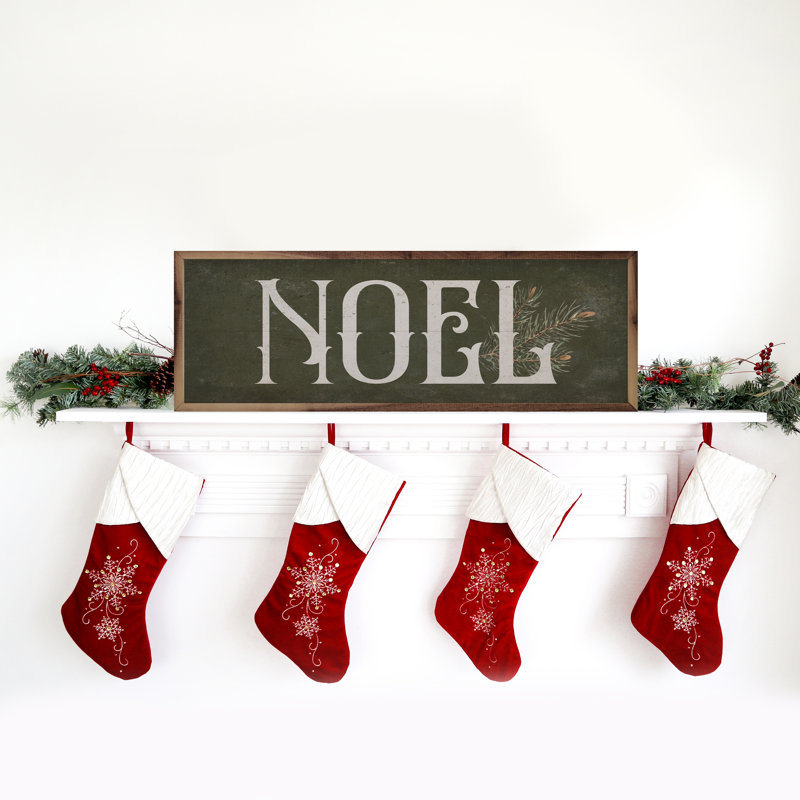 Vert Noël chic, H 16 po x l 48 po x P 1,5 po